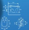 AQUAFORM - miska WC wisząca SOLLER COMFORT z technologią STORM FLUSHING i deską duroplastową SLIM wolnoopadającą, kolor biały  AQ.301-121152